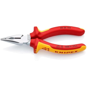 Knipex 08 26 145 Combination Pliers Needle-Nose chrome-plated 145mm